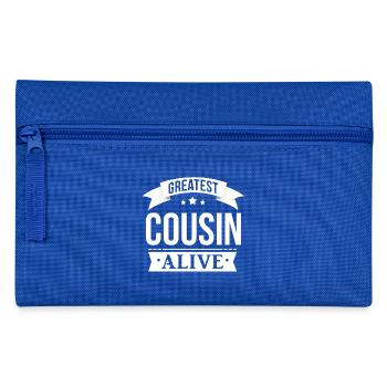 LE PLUS GRAND COUSIN VIVANT - Trousse - bleu royal - Devant