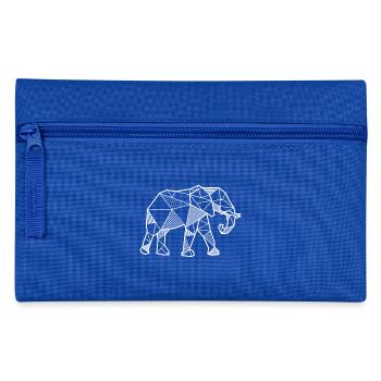 Elefant Tier geometrisch Dreieck Geschenk wild - Federtasche - Royalblau - Vorne