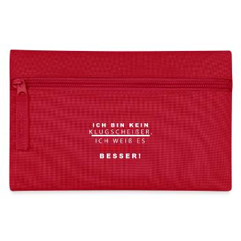 Besserwisser und Klugscheißer - Federtasche - Rot - Vorne