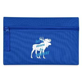 Norwegen Elch Auswandern Umzug Geschenk - Federtasche - Royalblau - Vorne