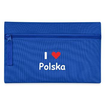 I Love Polska - Federtasche - Royalblau - Vorne