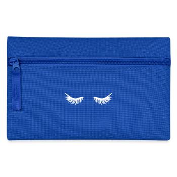 Closed eyes - eyelashes - Pencil Case - royal blue - Front