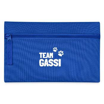 Team Gassi - Ich und mein Hund - Federtasche - Royalblau - Vorne