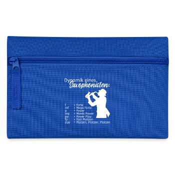 Dynamik eines Saxophonisten - Federtasche - Royalblau - Vorne