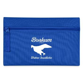 Borkum wahre Inselliebe - Federtasche - Royalblau - Vorne