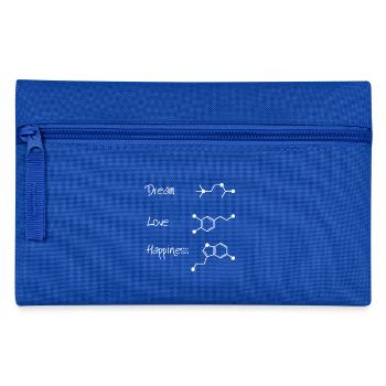 Dream Love Happyness - molecules - Pencil Case - royal blue - Front