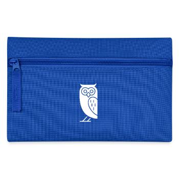 hibou comique - Trousse - bleu royal - Devant