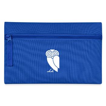 Comic Eule - Federtasche - Royalblau - Vorne