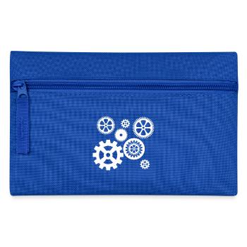 Zahnräder - Federtasche - Royalblau - Vorne