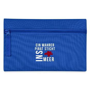 Un vrai pirate se tient dans la mer Rouge - Trousse - bleu royal - Devant