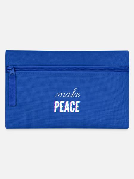 make peace - Pencil Case - royal blue