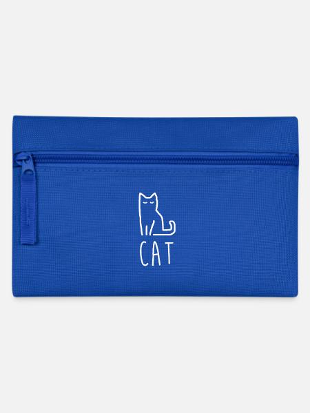 Cat Katze Geschenkidee - Federtasche - Royalblau