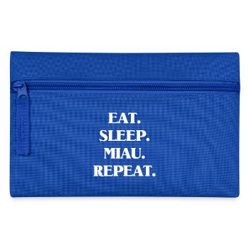 Mangez. Sommeil. Meow. - Trousse - bleu royal - Devant