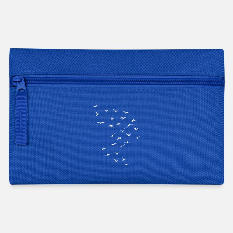 oiseau - Trousse - bleu royal