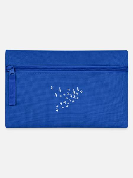 Vögel - Federtasche - Royalblau