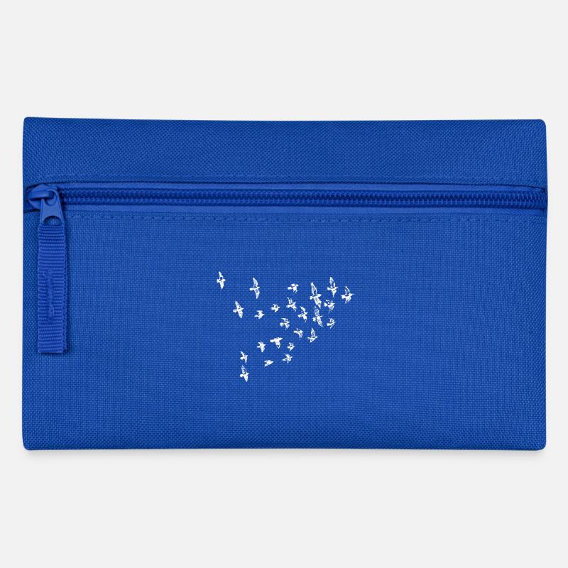 Vögel - Federtasche - Royalblau