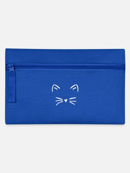 Katze - Federtasche - Royalblau