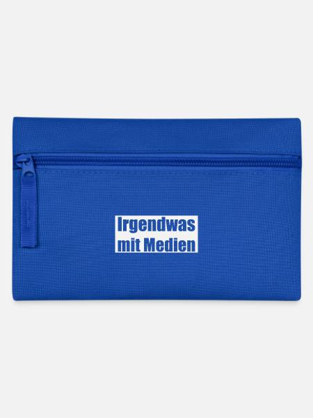 Something with media - Pencil Case - royal blue