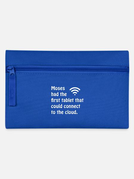 Moses had the first cloud - Federtasche - Royalblau
