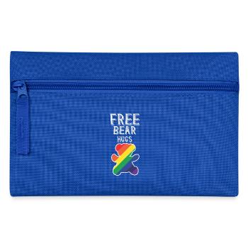 Free Bear Hugs - Gay Shirt - Federtasche - Royalblau - Vorne