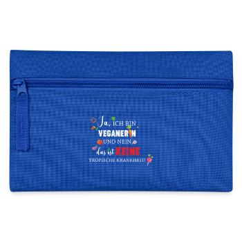 Vegan Shirt - Ja, ich bin Veganerin - Federtasche - Royalblau - Vorne