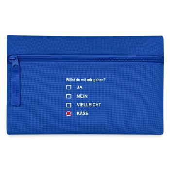 Will you go out with me? funny gift idea - Pencil Case - royal blue - Front