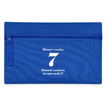 Les hommes auront 7 ans après ils ne feront que grandir! - Trousse - bleu royal - Devant