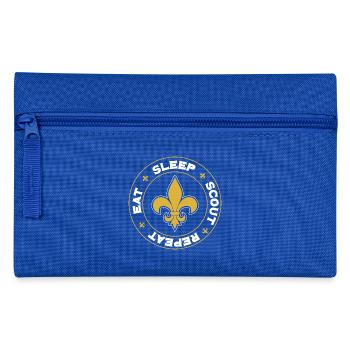 Eat Sleep Scout Repeat - Pfadfinder Pfadfinderei - Federtasche - Royalblau - Vorne