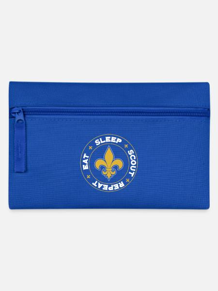 Eat Sleep Scout Repeat - Pfadfinder Pfadfinderei - Federtasche - Royalblau