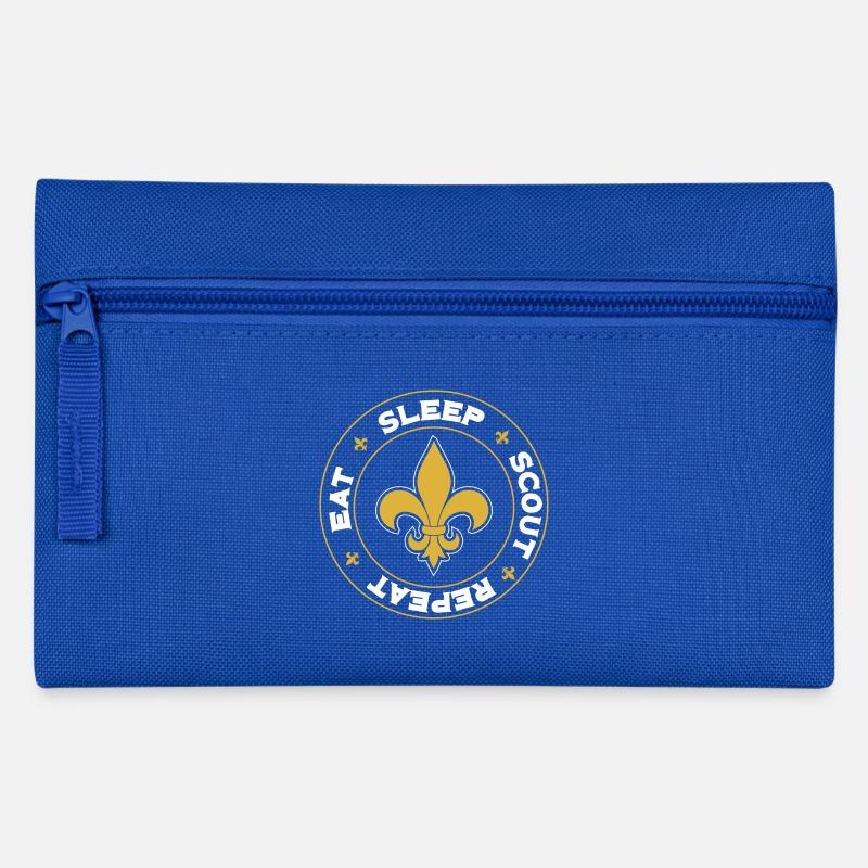 Eat Sleep Scout Repeat - Pfadfinder Pfadfinderei - Federtasche - Royalblau