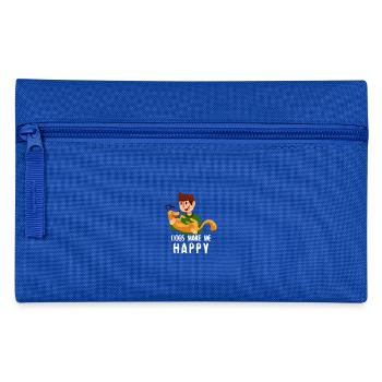 Dogs make me happy - Federtasche - Royalblau - Vorne