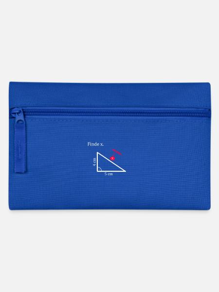 Trouver x Triangle mathématique - Trousse - bleu royal
