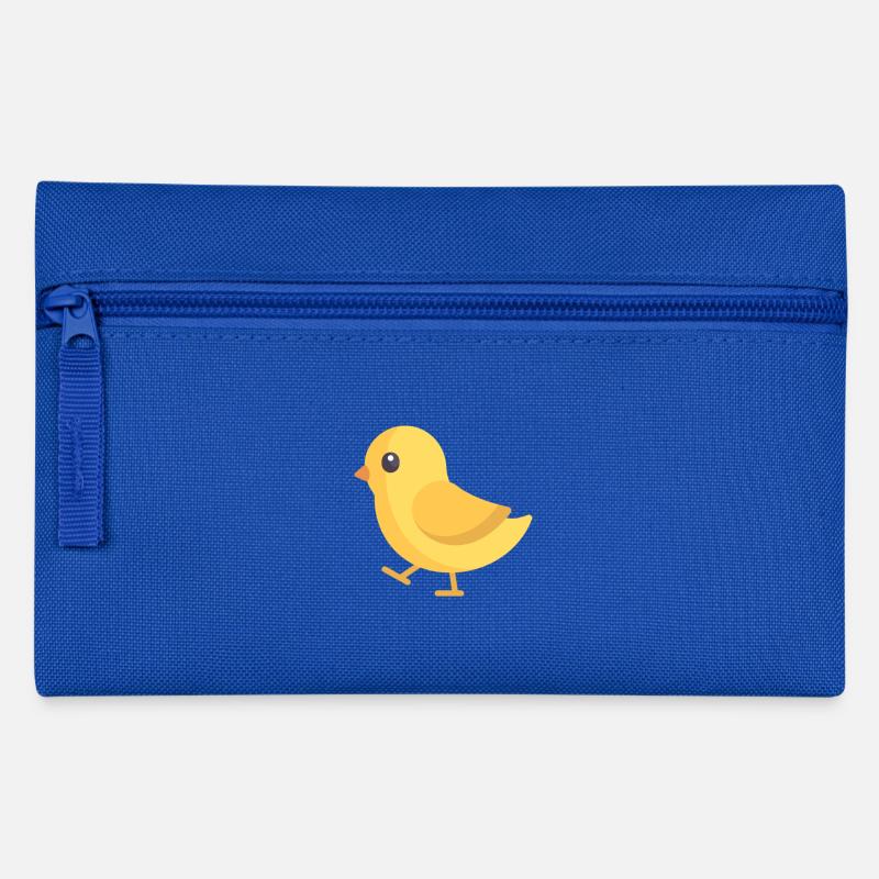 yellow running chick - Pencil Case - royal blue