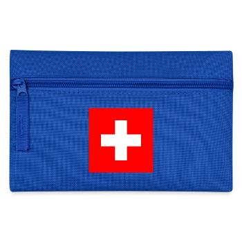 Aufkleber Flagge der Schweiz Aufkleber Schweiz - Federtasche - Royalblau - Vorne