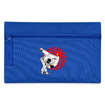 Judowurf mit japanischer Sonneneinstrahlung - Federtasche - Royalblau - Vorne