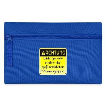 MÄNNERGRIPPE HUMOR - KRANK - Federtasche - Royalblau - Vorne