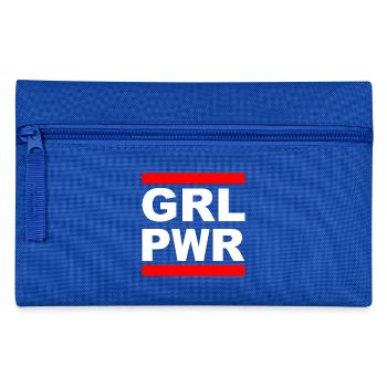 Girl Power "GRL PWR" - Show your strength! - Pencil Case - royal blue - Front