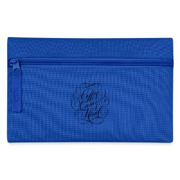 Coffee first - Federtasche - Royalblau - Vorne
