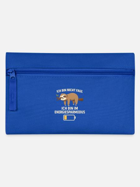 Ich bin nicht Faul - Federtasche - Royalblau