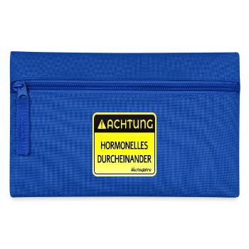 WECHSELJAHRE MENOPAUSE - ACHTUNG HORMONE - Federtasche - Royalblau - Vorne