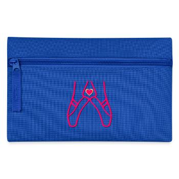 Spitzenschuhe Ballett Tanzen - Federtasche - Royalblau - Vorne
