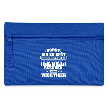 Sorry, bin zu spät - Federtasche - Royalblau - Vorne