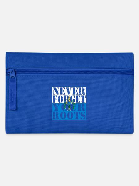 Never-Forget-Roots-Wurzeln-San-Marino - Federtasche - Royalblau