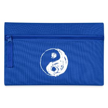 YIN and YANG frayed cool looks - Pencil Case - royal blue - Front