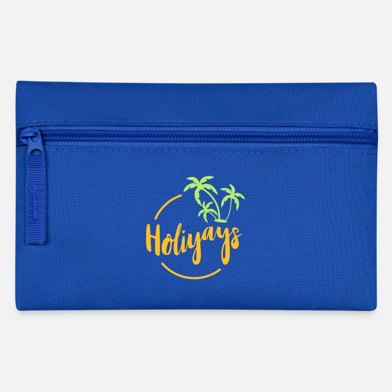 Ferien. Reise. Reise. Ferien. Ausflug. Geschenk - Federtasche - Royalblau