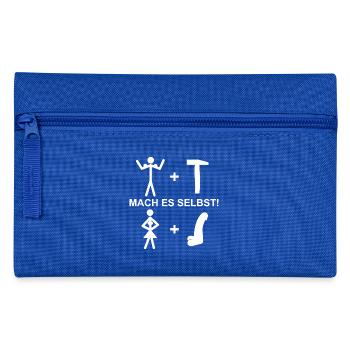Dildo Hammer Sex Mann Frau Geschenk Idee - Federtasche - Royalblau - Vorne