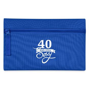 40 and still sexy - Federtasche - Royalblau - Vorne