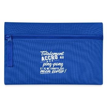 Accro ping-pong cadeau sport - Trousse - bleu royal - Devant