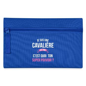 Cavalière super pouvoir femme - Trousse - bleu royal - Devant