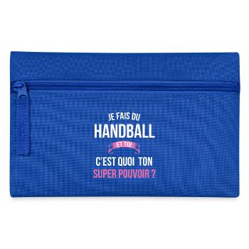 Handball super pouvoir femme - Trousse - bleu royal - Devant